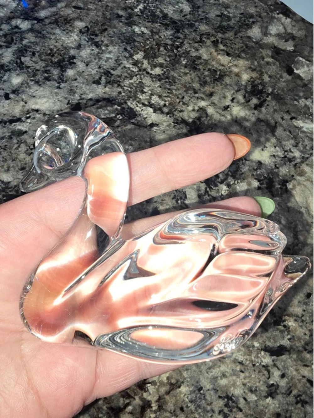 Princess House Wonders Pets Swan Crystal Statue